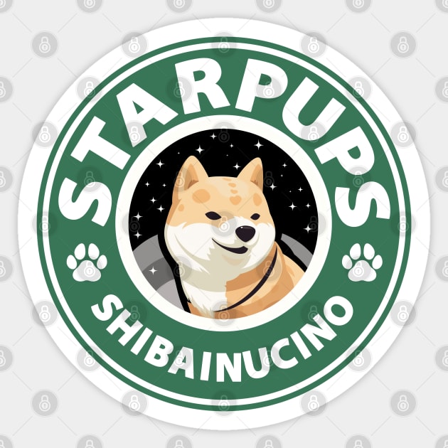 Starpups Shibainucino Sticker by DreaminBetterDayz